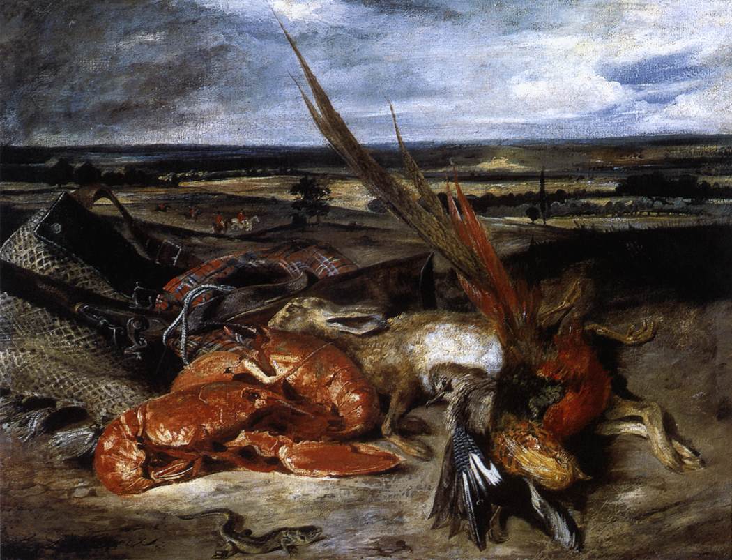 Still-Life with Lobster by DELACROIX, Eugène