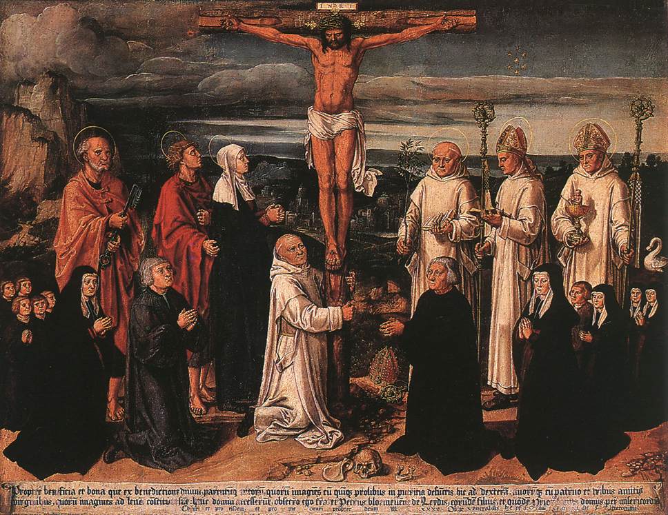 Christ on the Cross with Carthusian Saints by