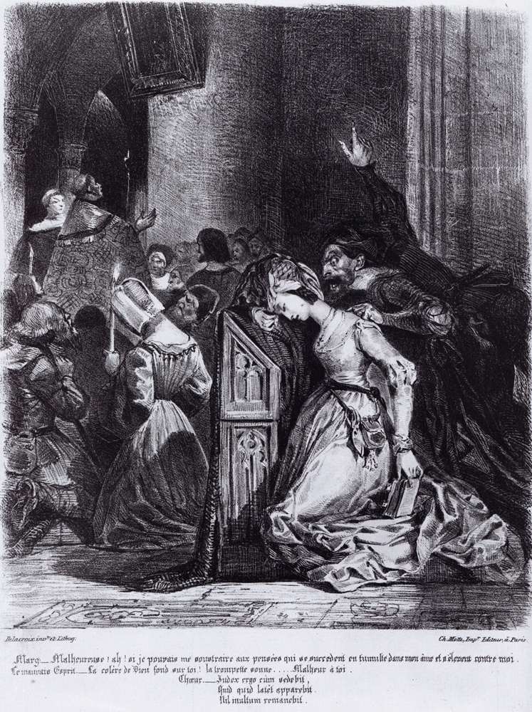 Margarete in Church by DELACROIX, Eugène