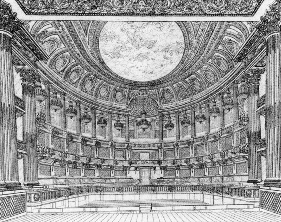 Interior view of the Court Opera House, Versailles by GABRIEL, Ange-Jacques