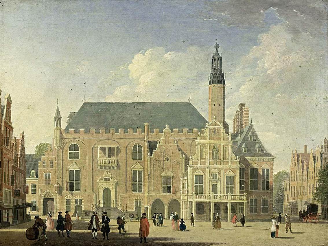 Haarlem: View of the Town Hall by COMPE, Jan ten