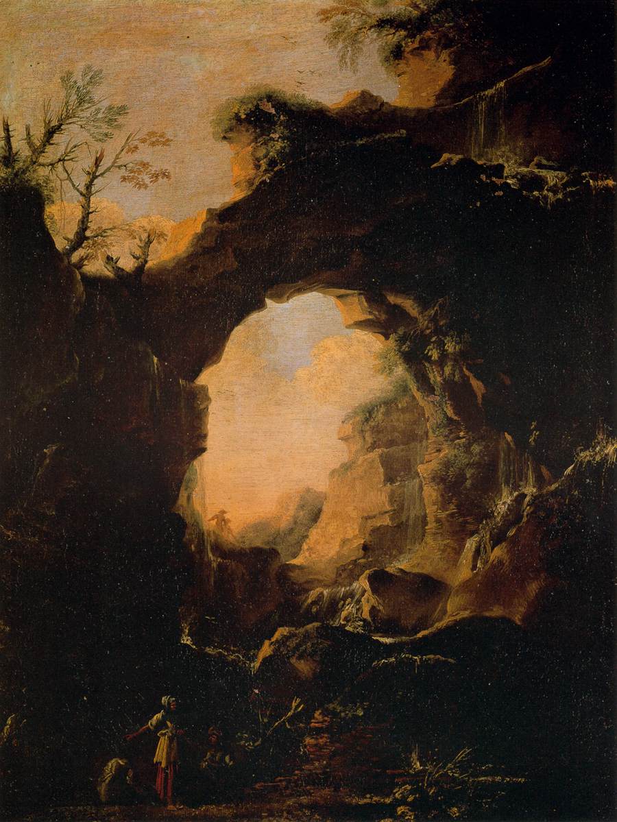 Grotto with Cascades by ROSA, Salvator