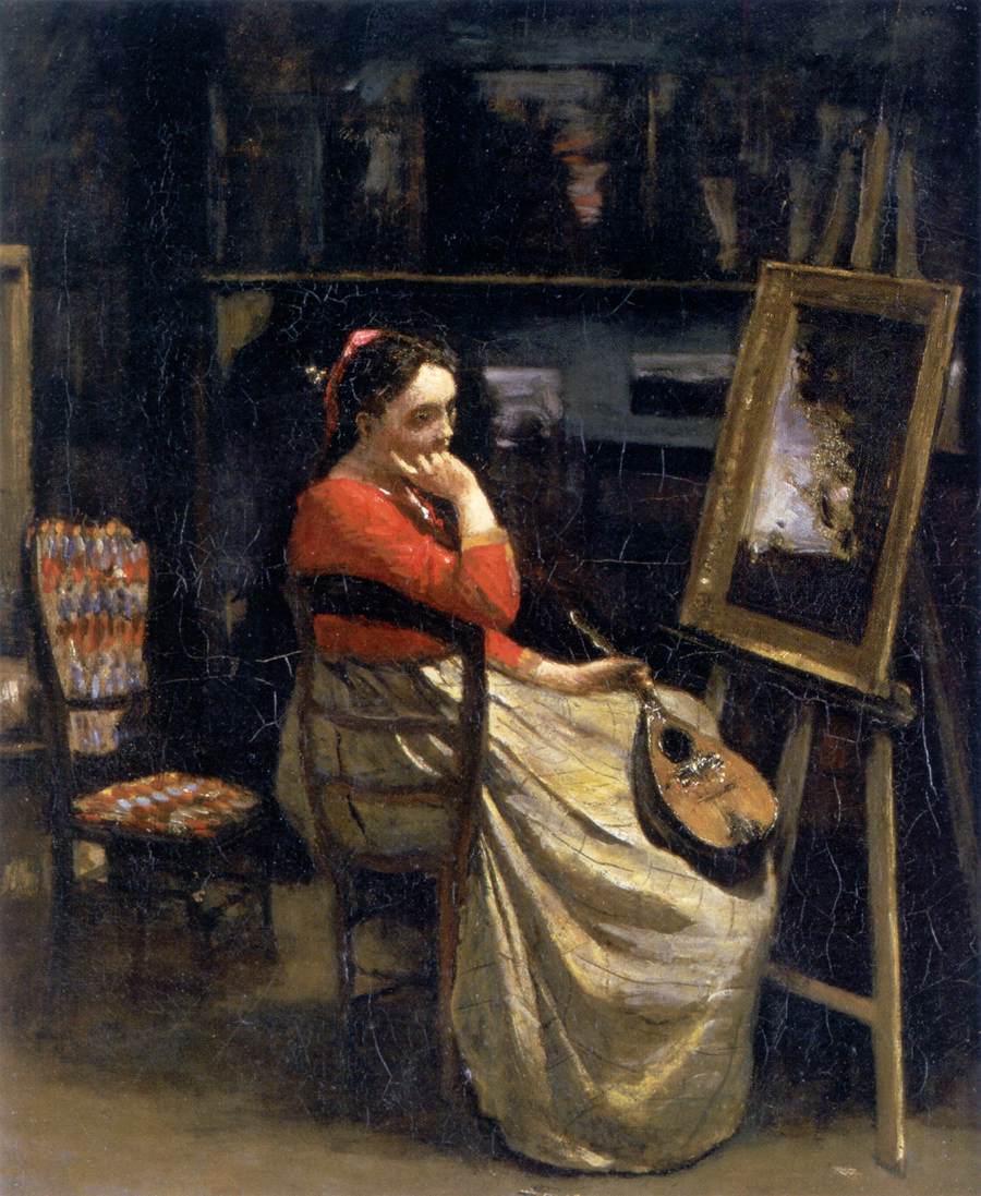 The Artist's Studio by COROT, Jean-Baptiste Camille