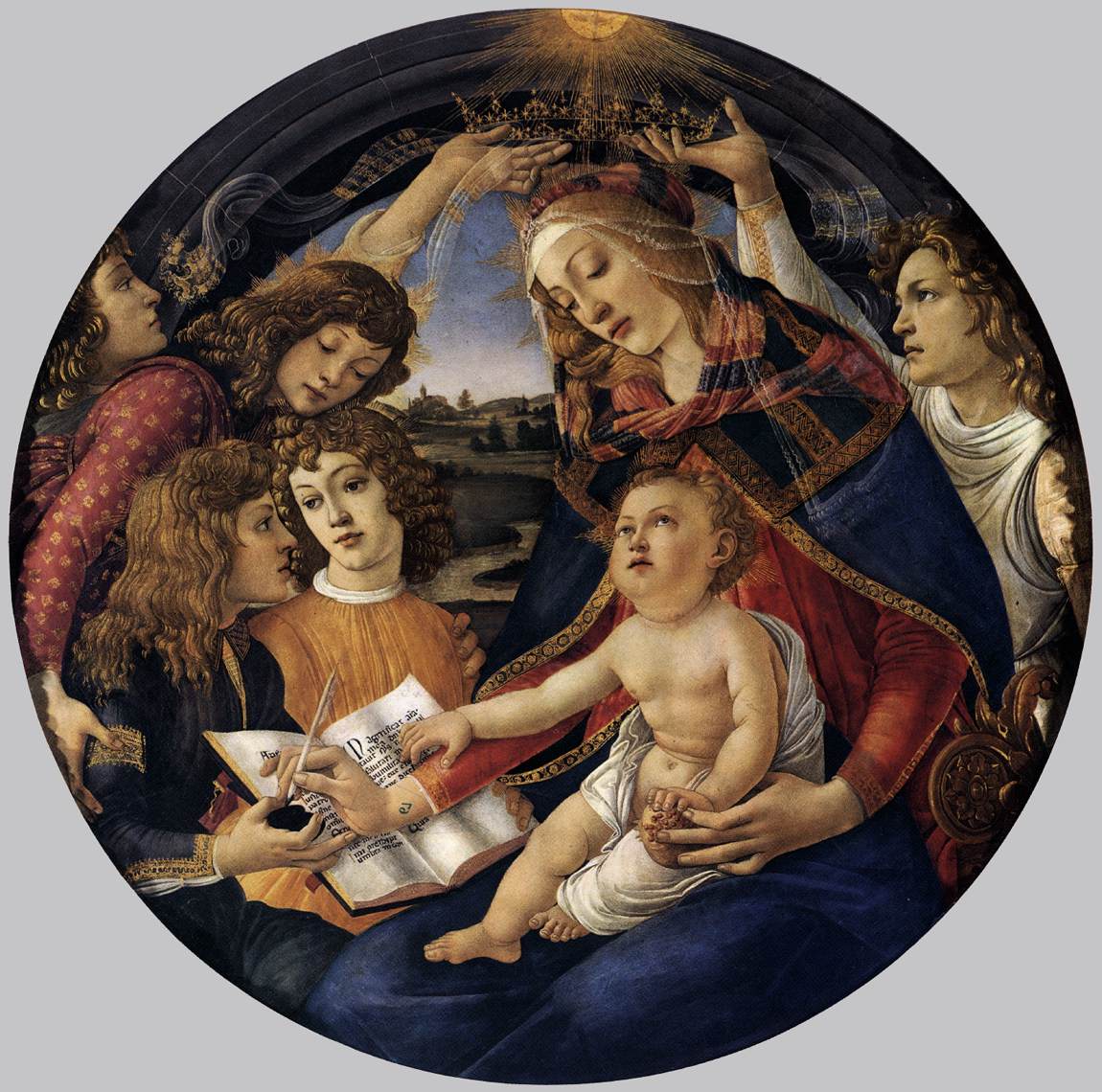 Madonna of the Magnificat (Madonna del Magnificat) by BOTTICELLI, Sandro