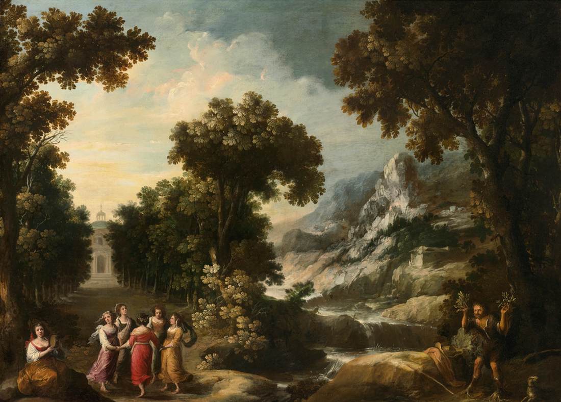 Nymphs Turning the Apulian Shepherd into an Olive Tree by COLLANTES, Francisco