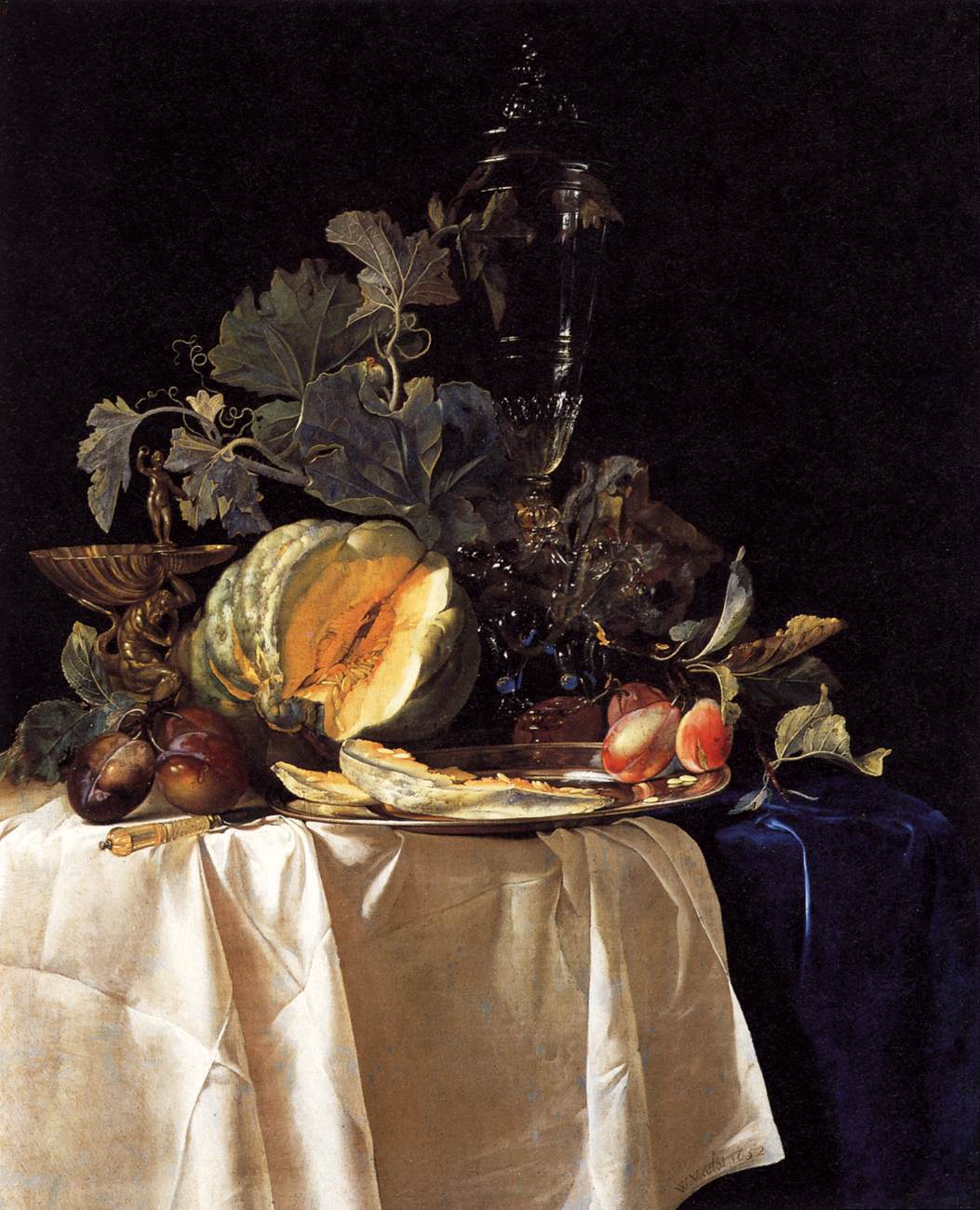 Still-Life with Fruit and Crystal Vase by AELST, Willem van