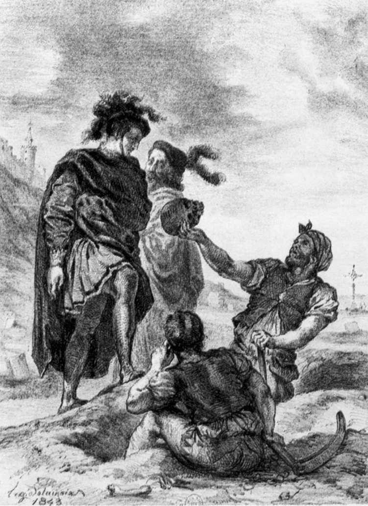 Hamlet and Horatio in the Graveyard by DELACROIX, Eugène