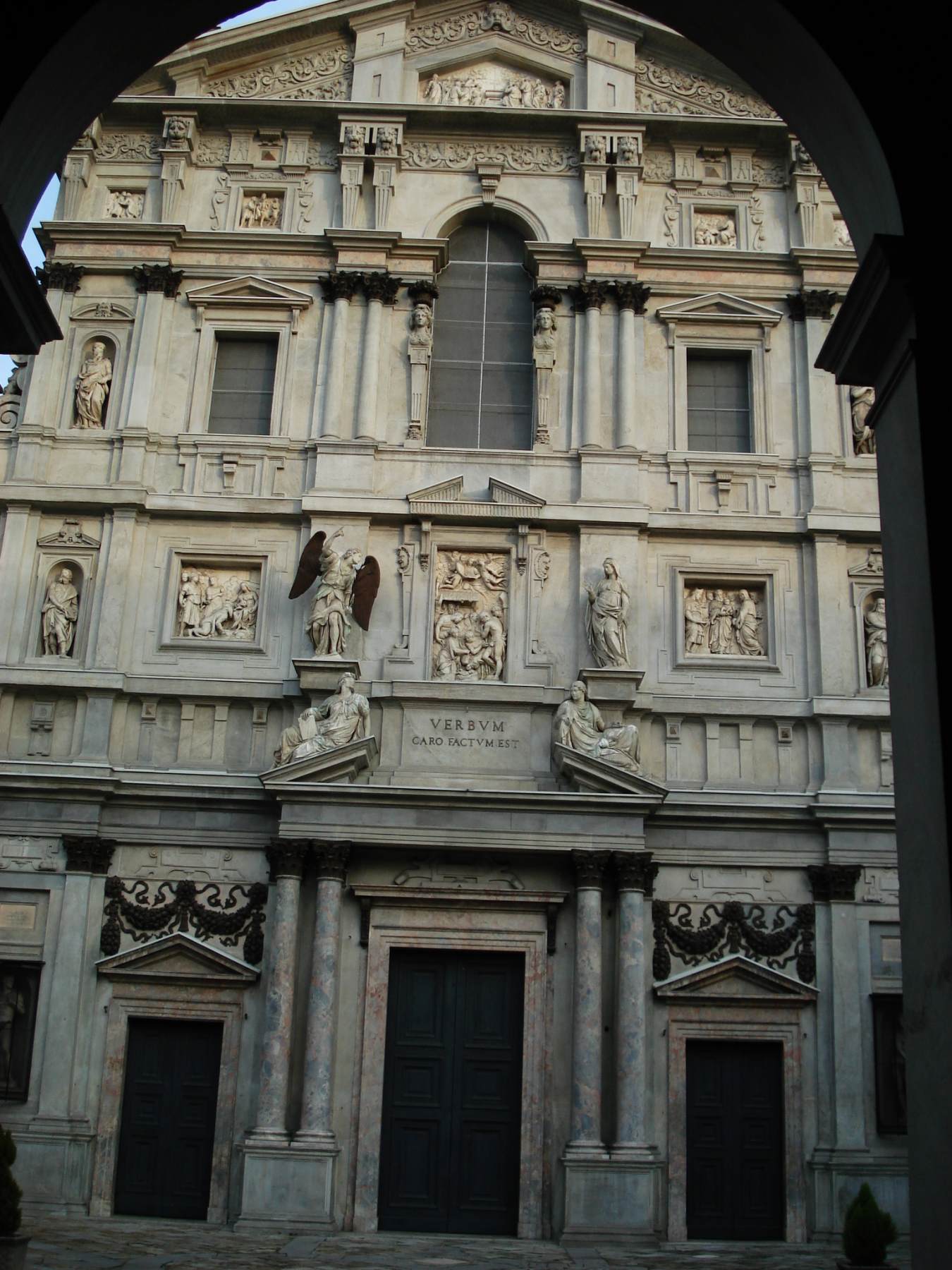 View of the façade by