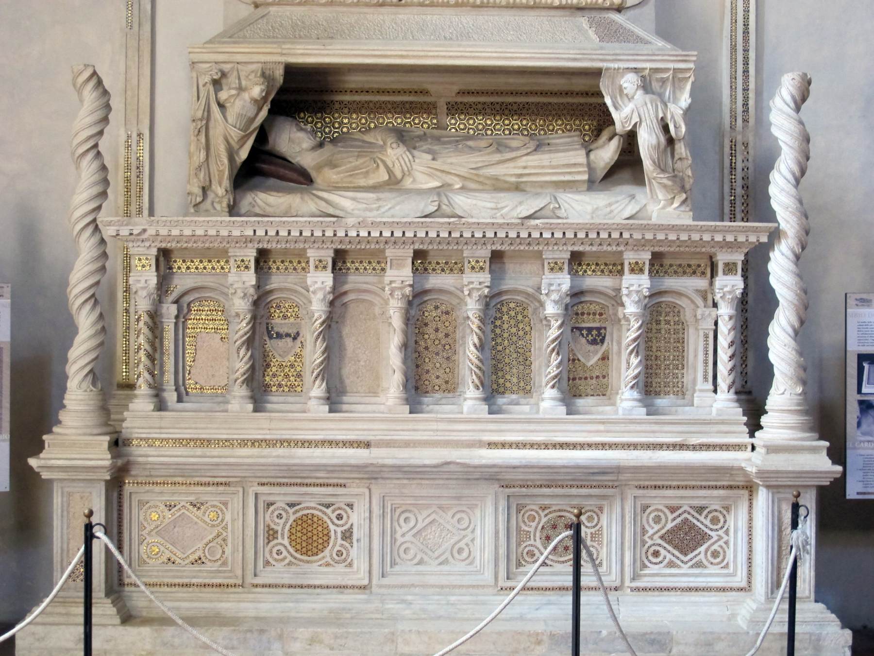 Tomb of Cardinal de Braye (detail) by ARNOLFO DI CAMBIO