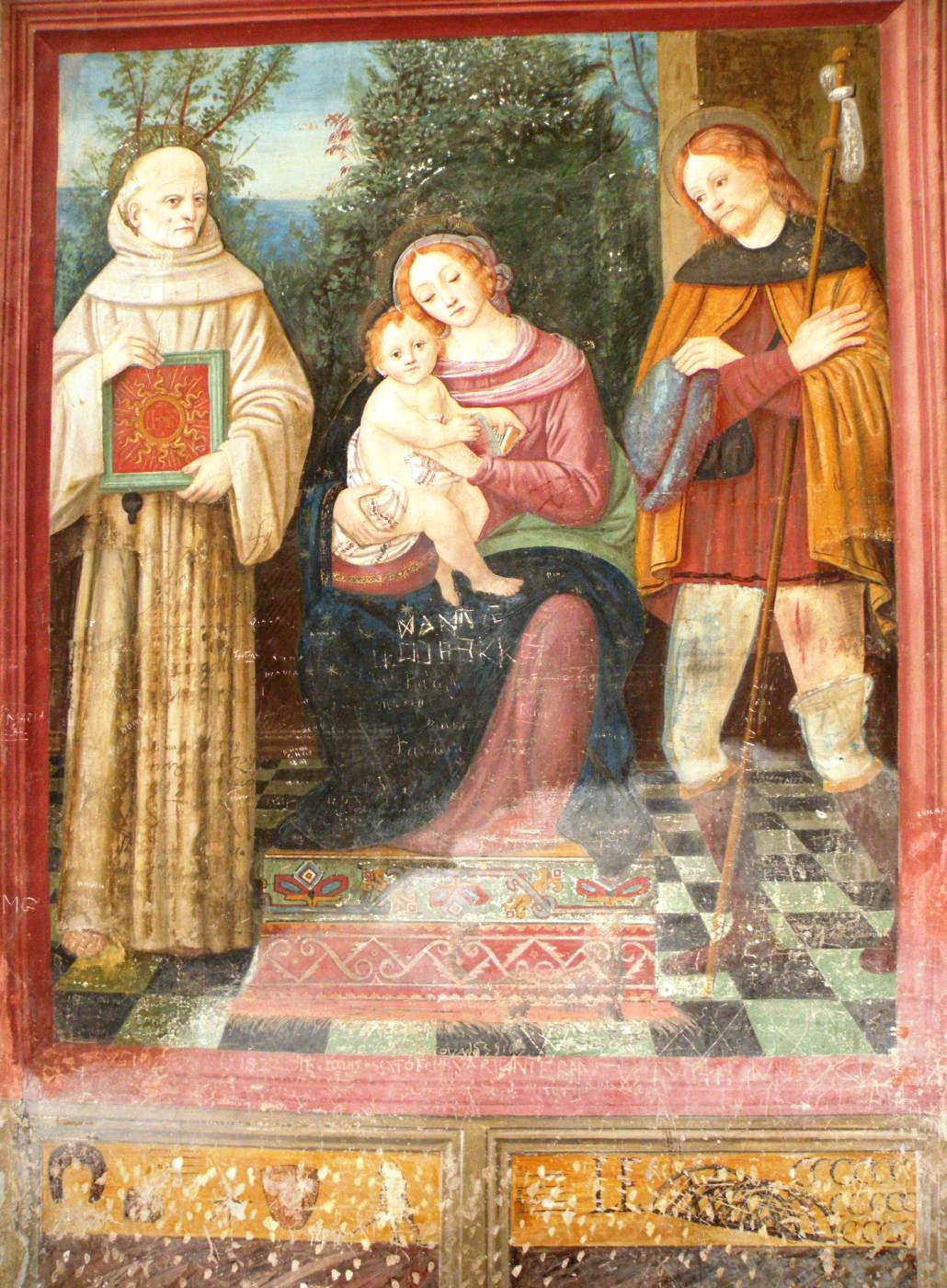 Virgin and Child with Sts Bernardino of Siena and Roch by