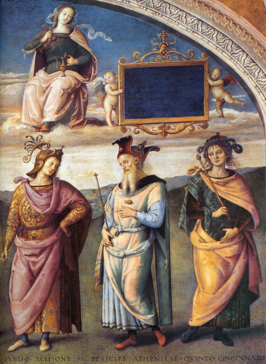 Famous Men of Antiquity (detail) by PERUGINO, Pietro