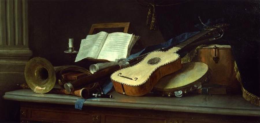 Still-Life with Musical Instruments by VALLAYER-COSTER, Anne