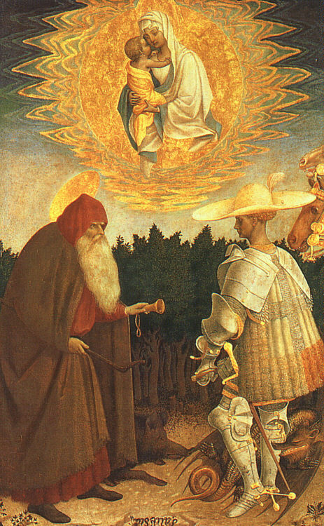 The Virgin and Child with Saints George and Anthony Abbot by PISANELLO