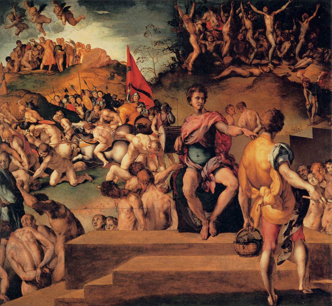 Martyrdom of St Maurice and the Theban Legion by PONTORMO, Jacopo