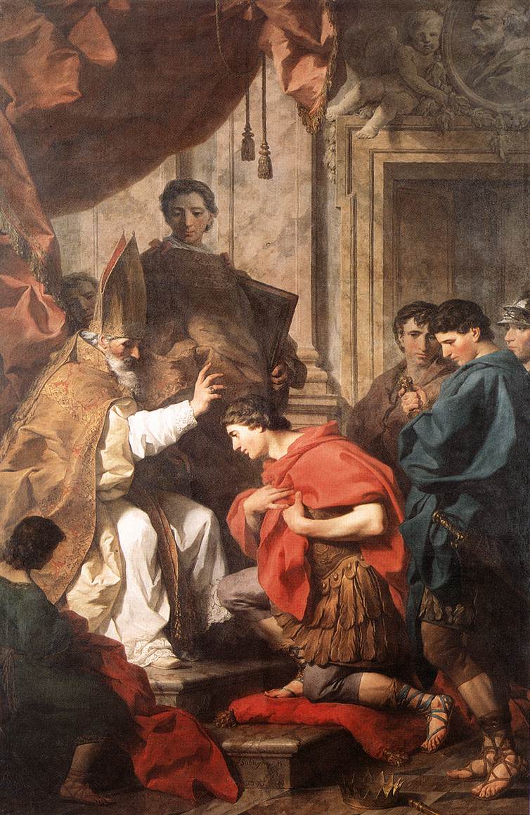 St Ambrose Converting Theodosius by