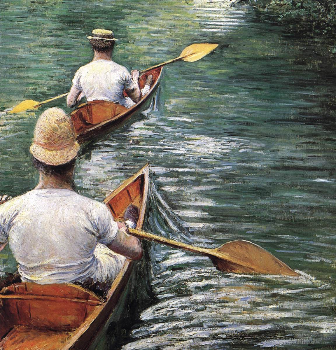 Canoeing (detail) by CAILLEBOTTE, Gustave