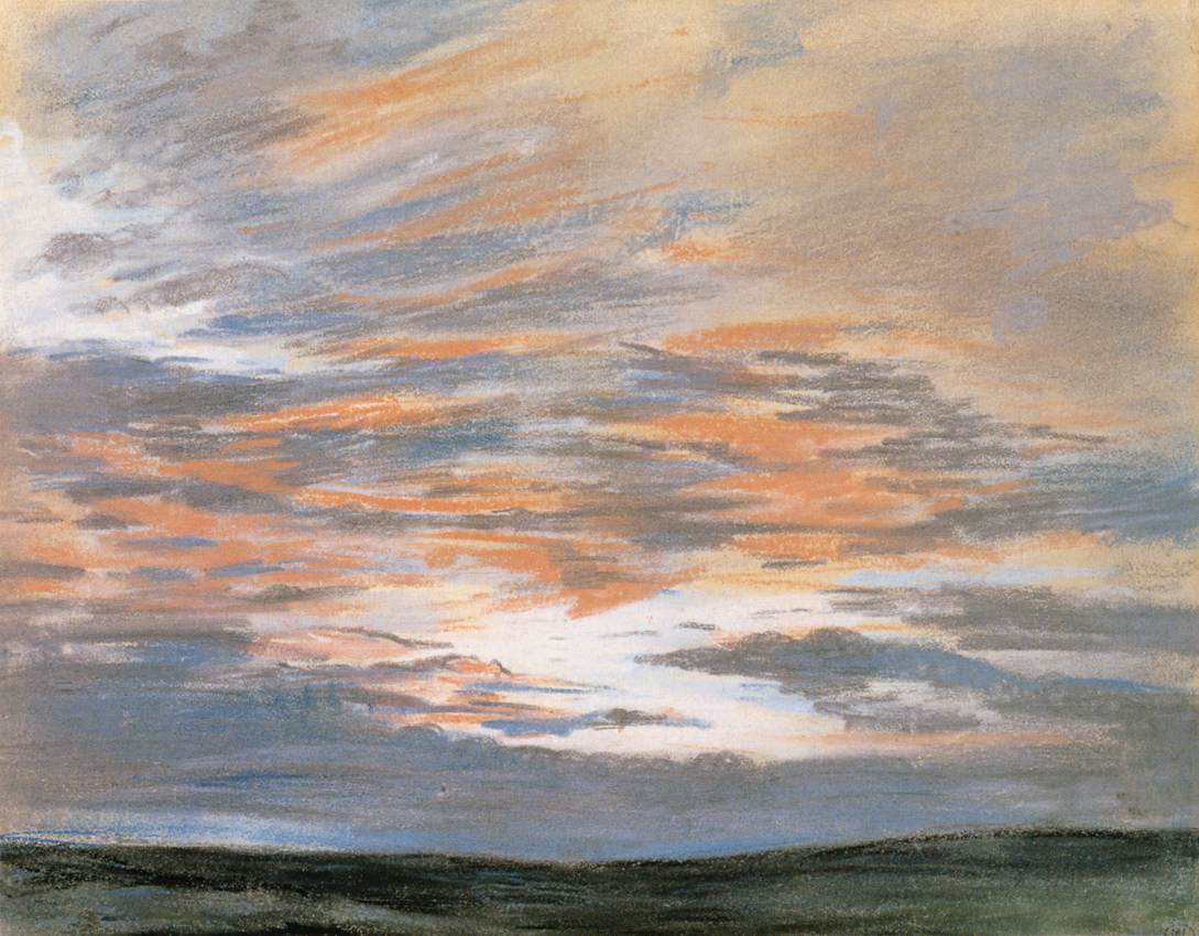 Study of the Sky at Sunset by DELACROIX, Eugène