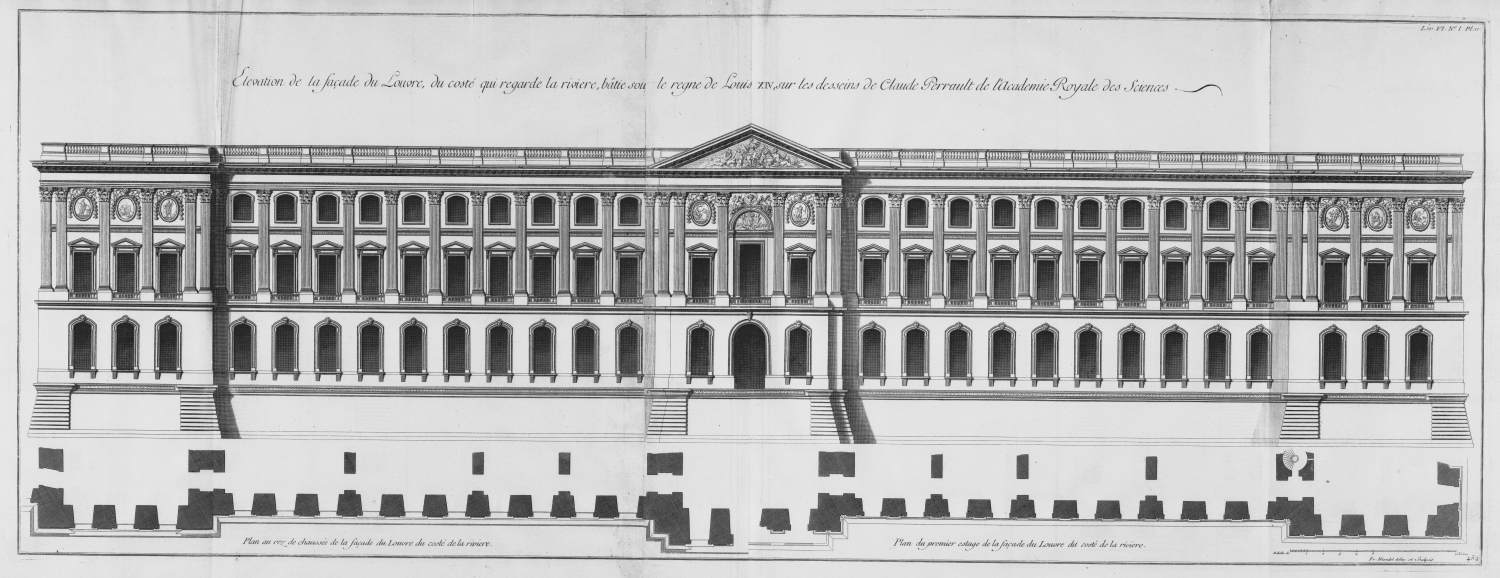 Elevation of the Louvre by