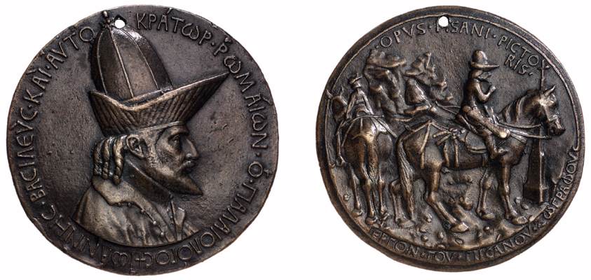 Medal of Emperor John VIII Palaeologus (obverse and reverse) by PISANELLO