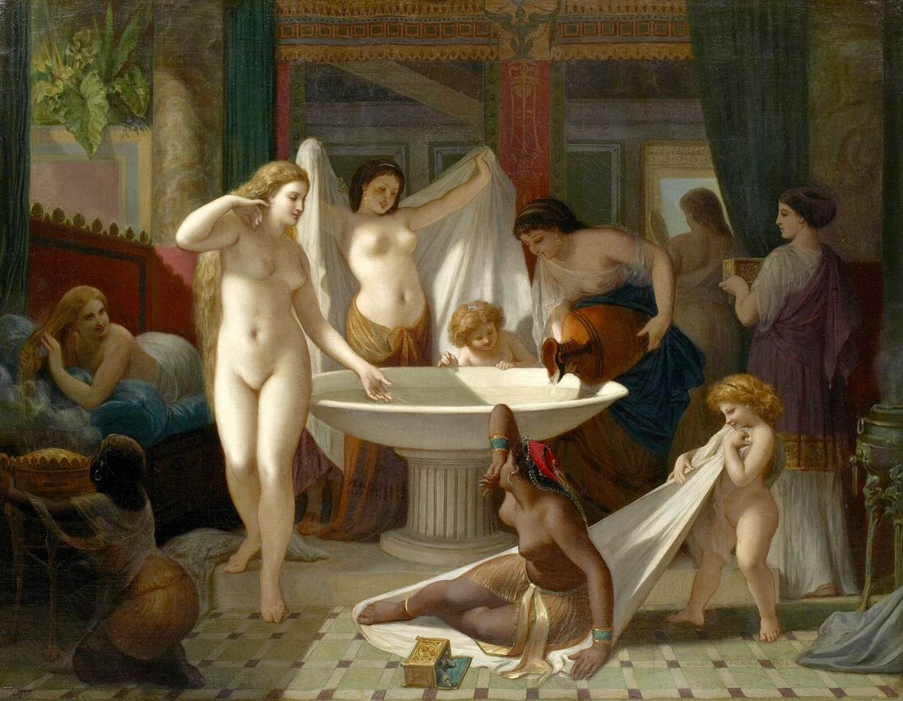 Young Women Bathing by