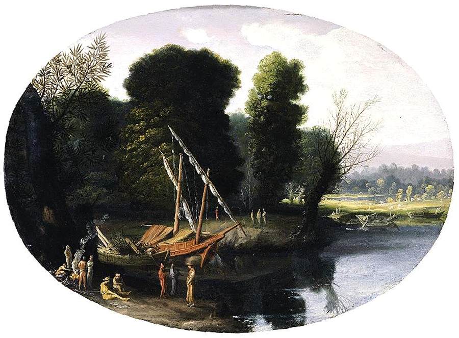 Italianate River Landscape by BONZI, Pietro Paolo