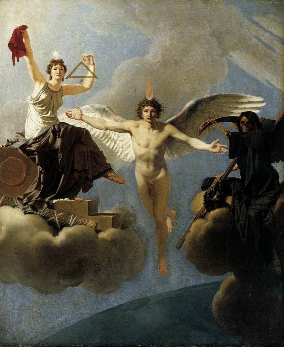 The Genius of France between Liberty and Death by REGNAULT, Jean-Baptiste