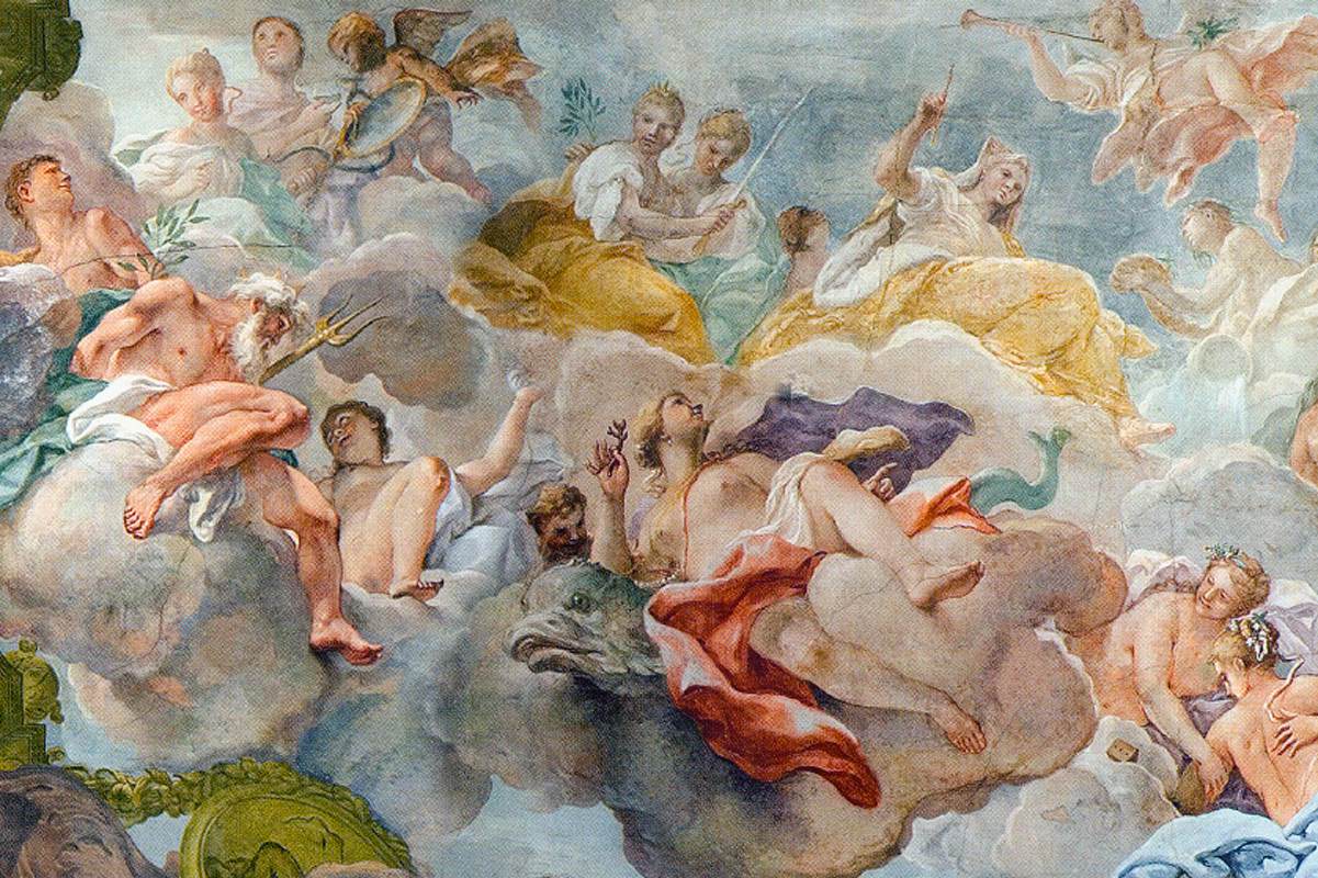 Ceiling fresco (detail) by BAMBINI, Nicolò