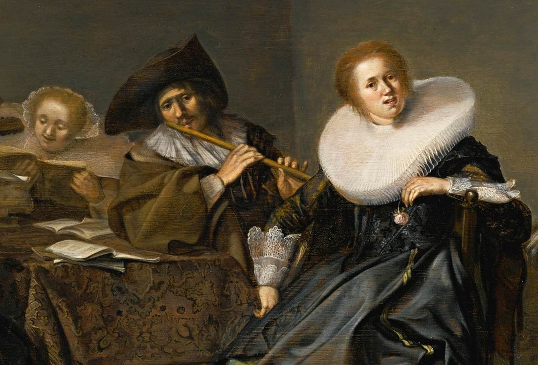 Interior with Musicians Seated around a Table (detail) by CODDE, Pieter