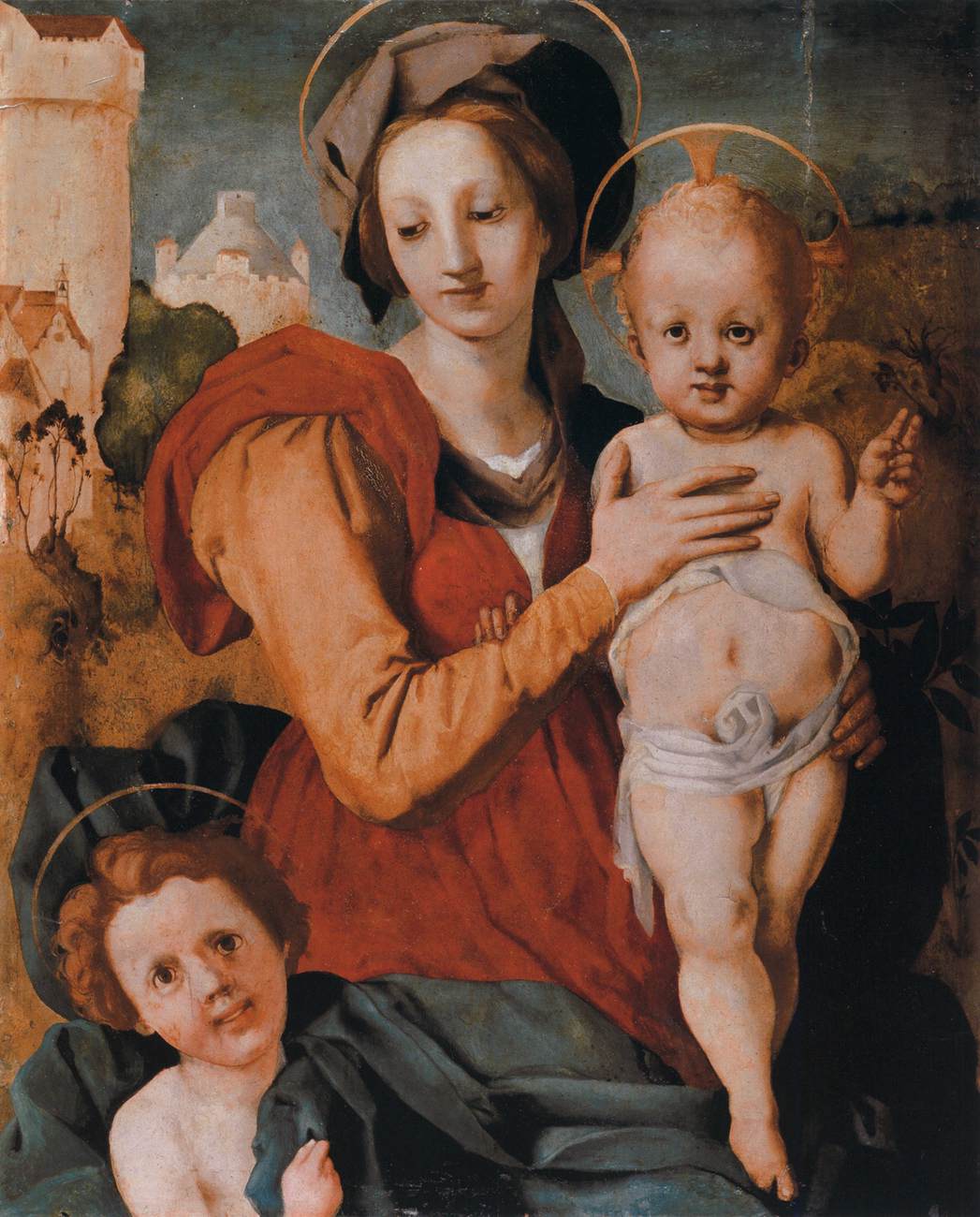 Madonna and Child with the Young St John the Baptist by PONTORMO, Jacopo