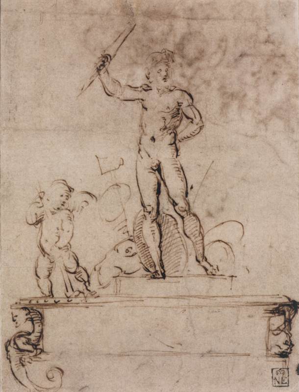 Design for a Temporary Decoration (recto) by RAFFAELLO Sanzio