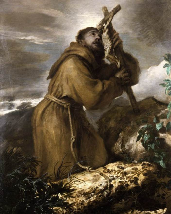 St Francis in Ecstasy by CASTIGLIONE, Giovanni Benedetto