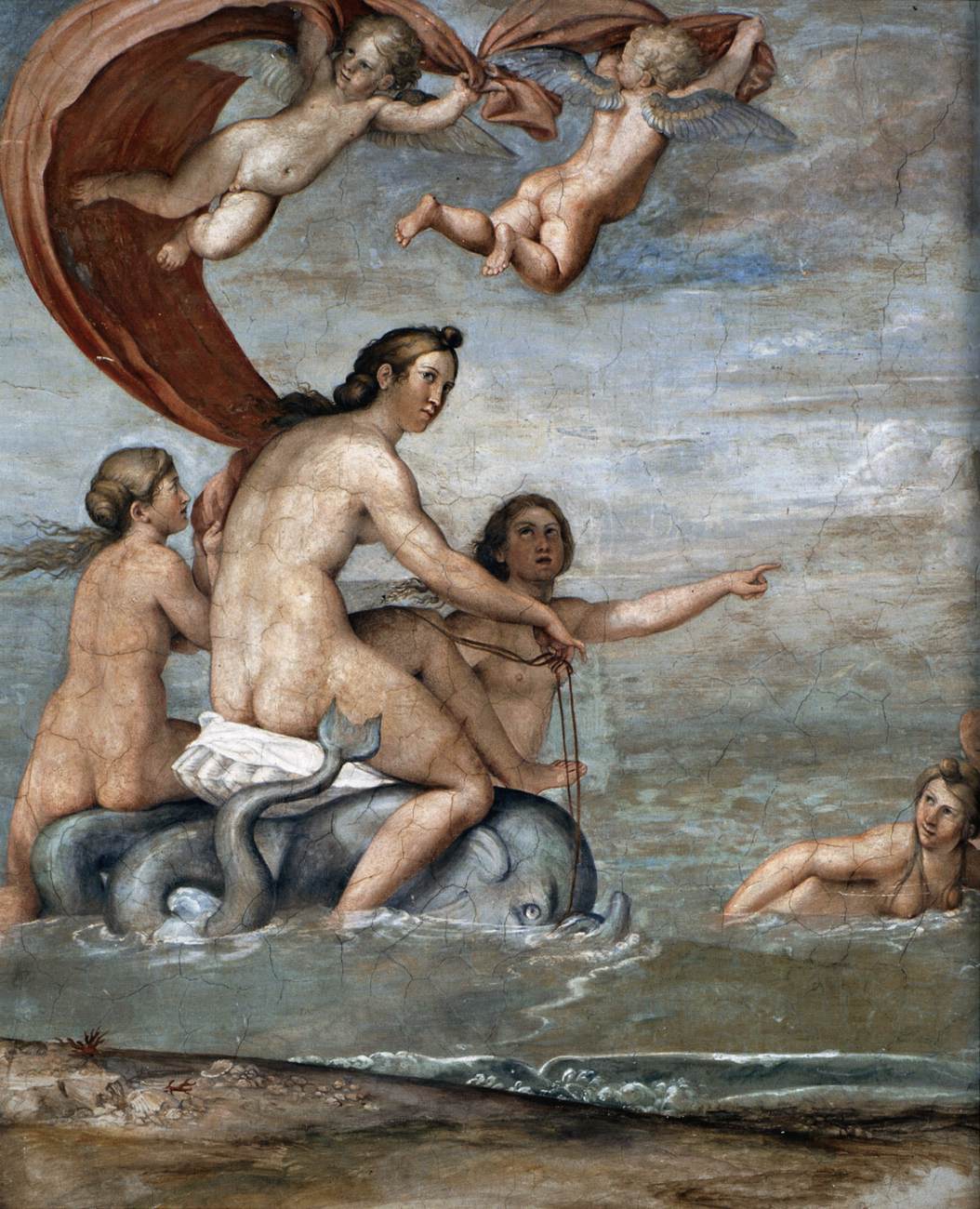 The Phaethon Legend: Galatea on a Dolphin by ALBANI, Francesco