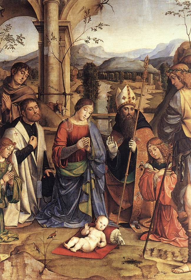 Adoration of the Child (detail) by