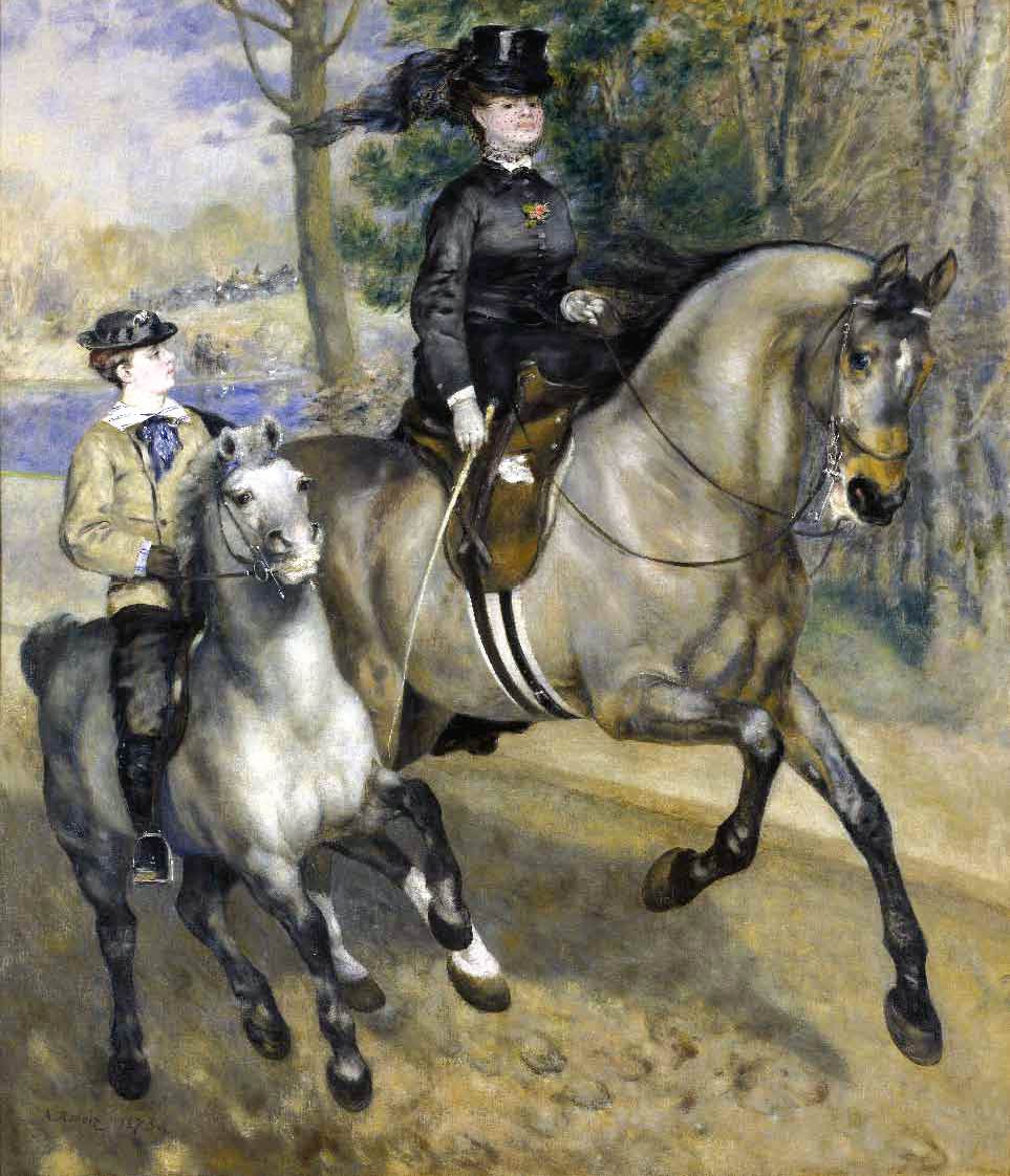 Riding in the Bois de Boulogne by WIMAR, Carl