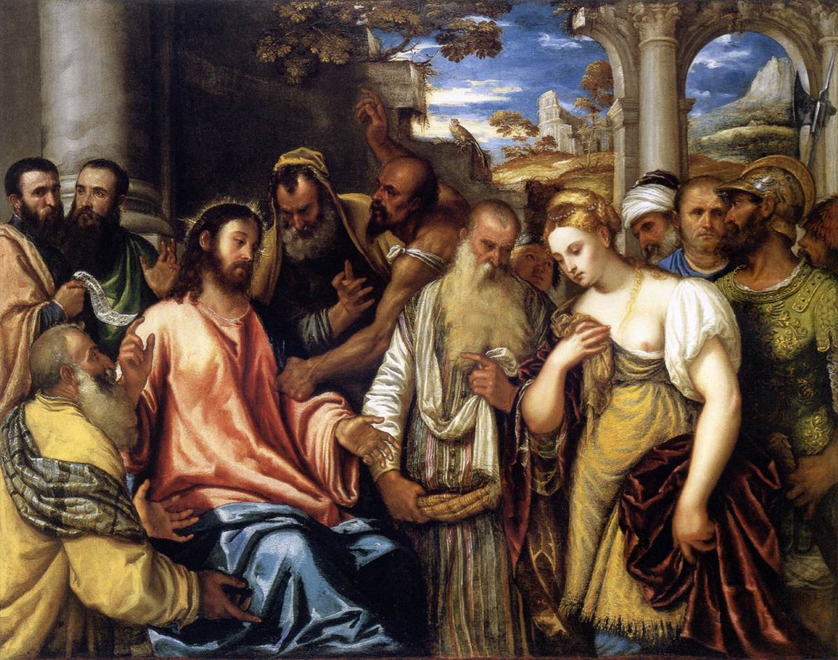 Christ and the Adulteress by POLIDORO DA LANCIANO