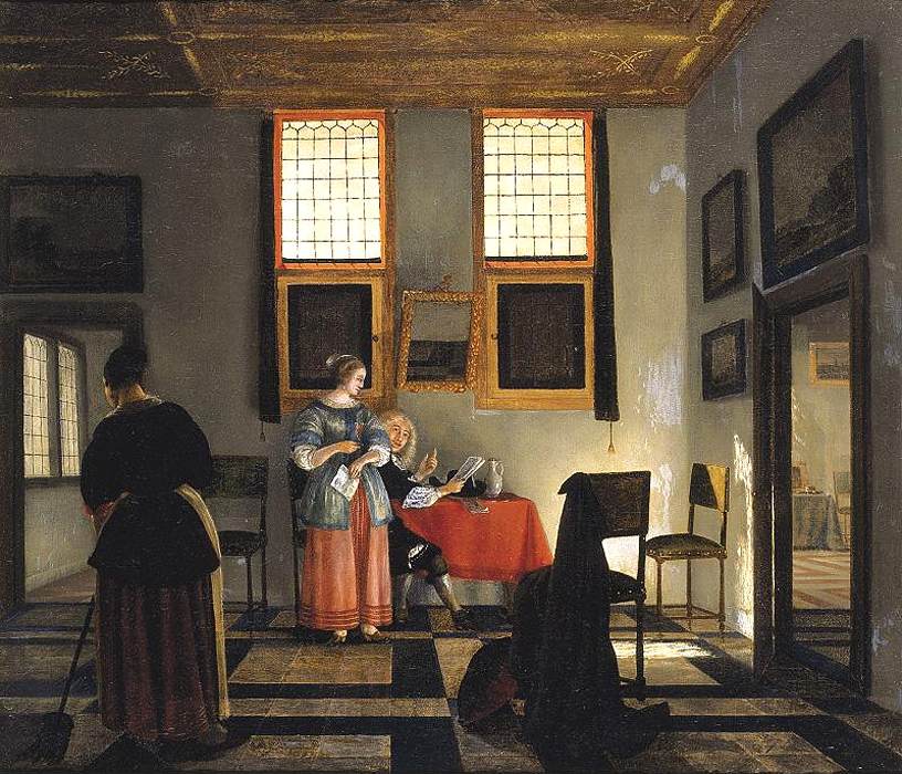 Interior with Seated Figures by ELINGA, Pieter Janssens