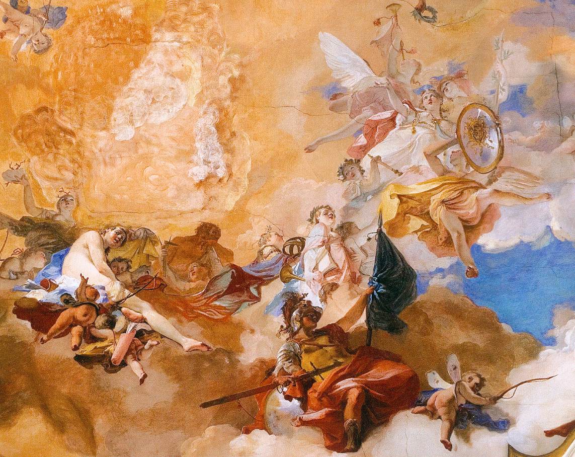 Ceiling fresco in the balllroom (detail) by CROSATO, Giovanni Battista