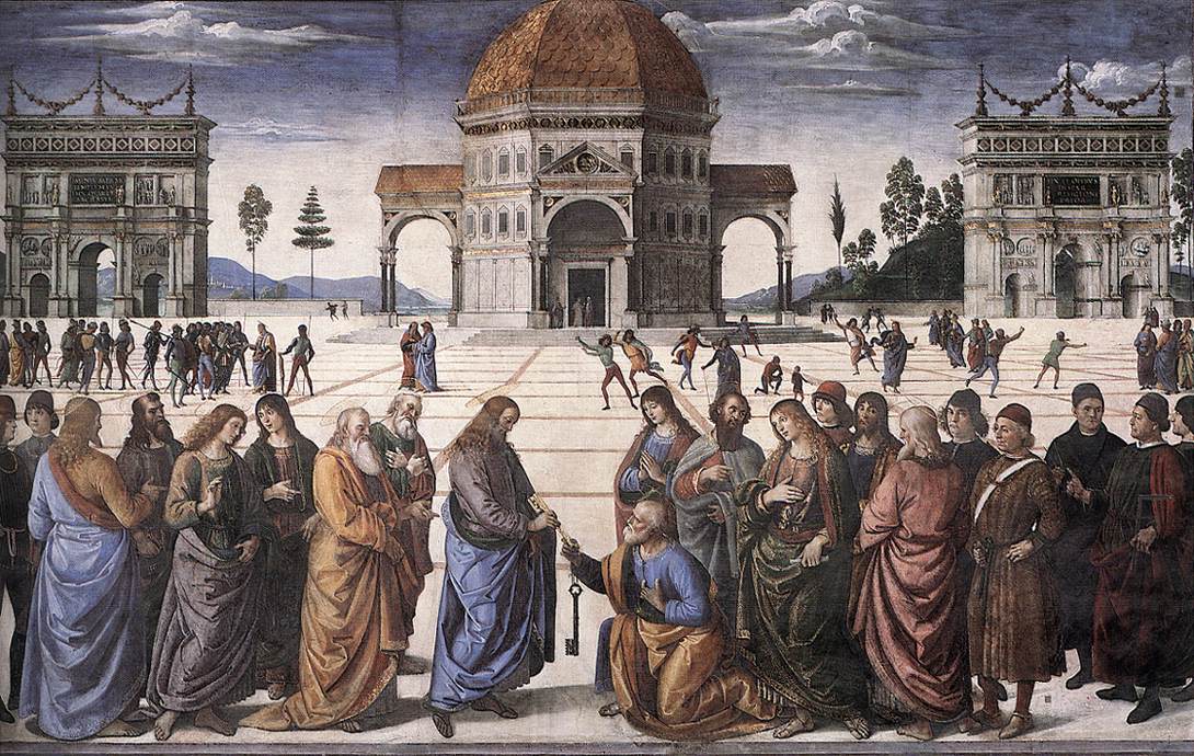 Christ Handing the Keys to St Peter by PERUGINO, Pietro