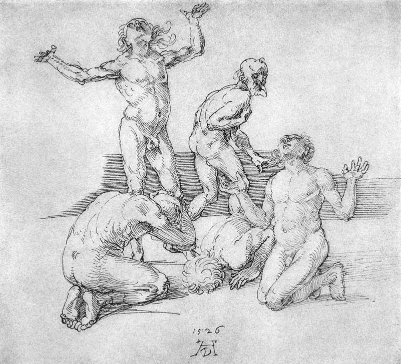 Five Male Nudes by DÜRER, Albrecht