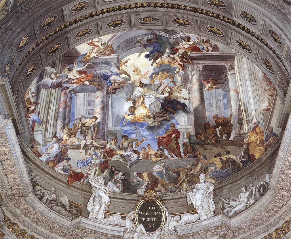 Apse calotte: St Ignatius Helping the Sick and Poor by POZZO, Andrea