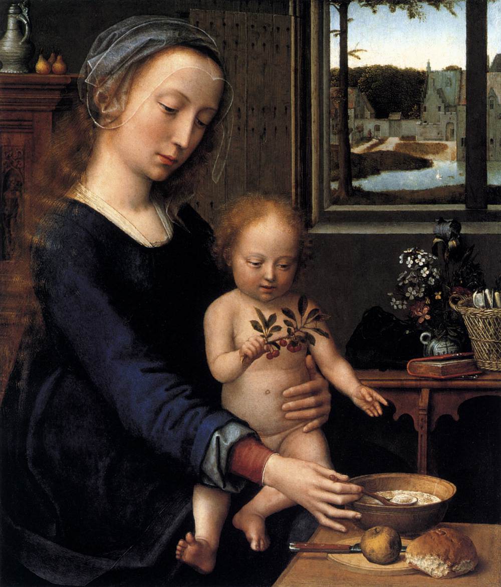 Virgin and Child with the Milk Soup by DAVID, Gerard