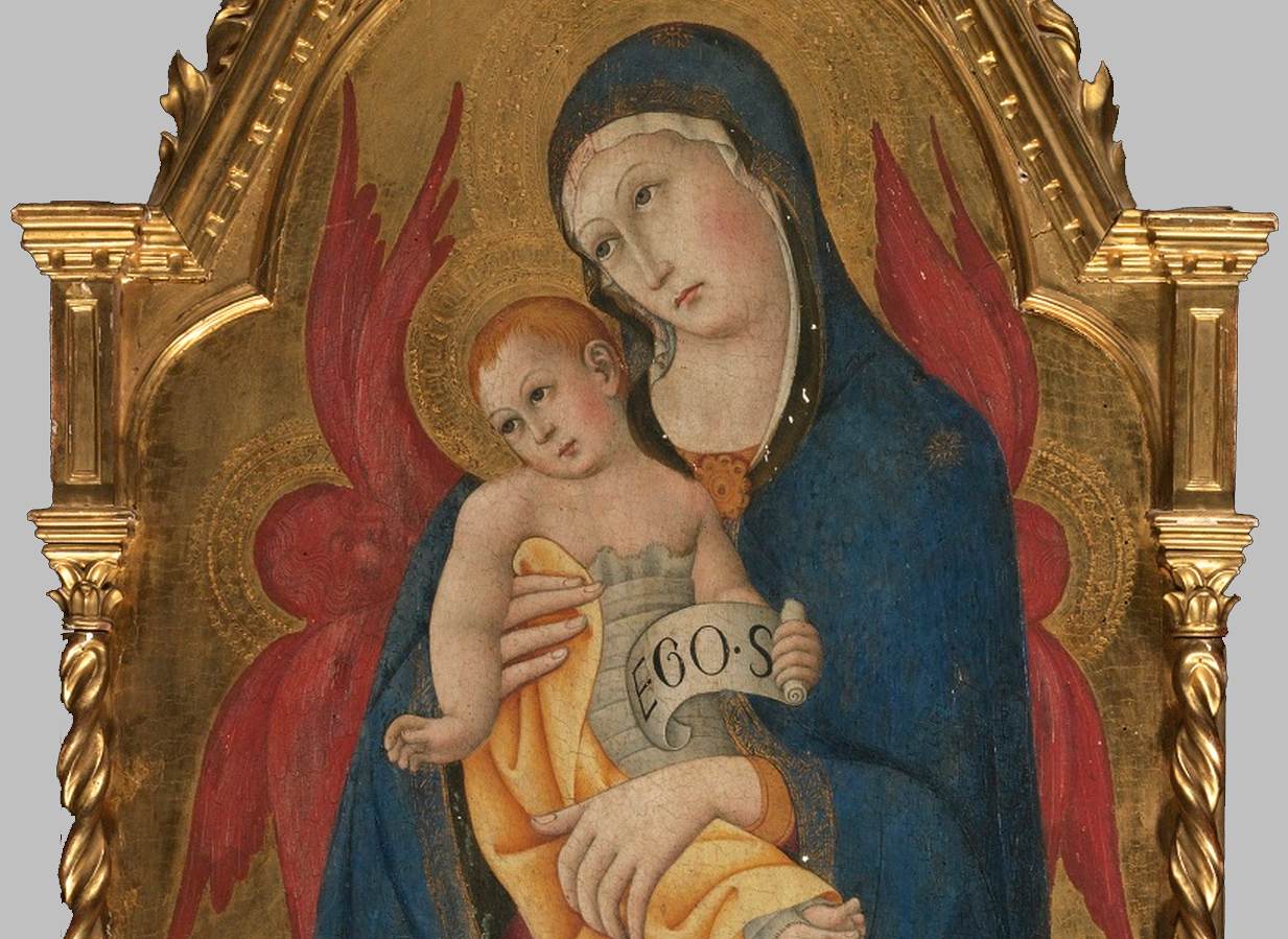 Virgin and Child Enthroned (detail) by