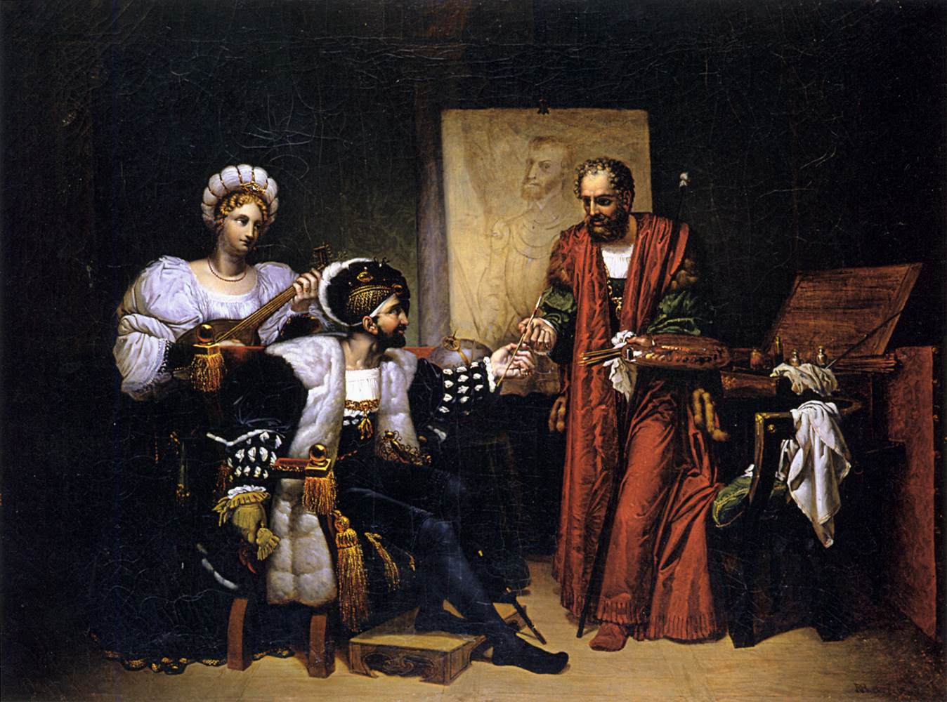 Charles V Picking up Titian's Paintbrush by