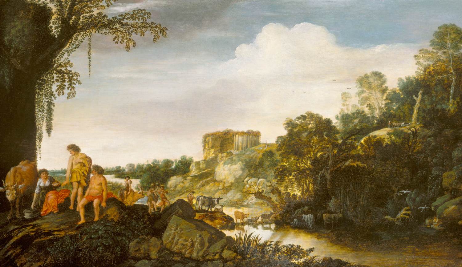 Landscape with Arcadian Scene by UYTTENBROECK, Moyses Matheusz van