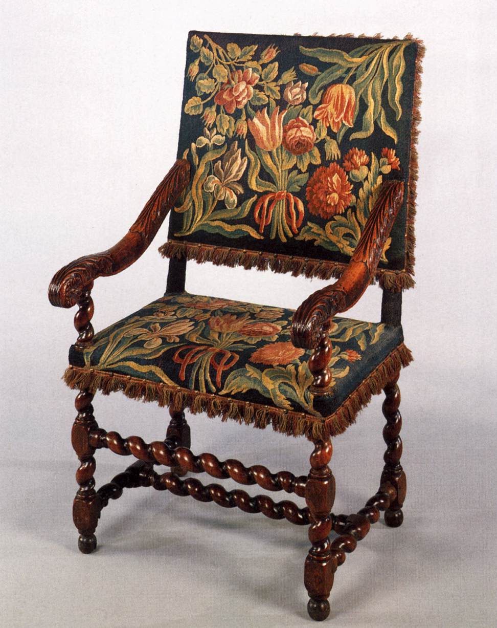 Armchair, upholstered with tapestry by UNKNOWN WEAVER, Dutch