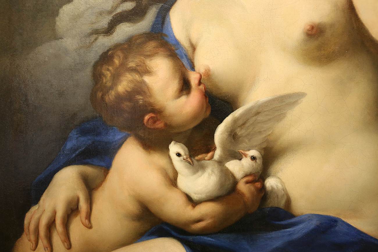 Venus and Cupid (detail) by CIGNANI, Carlo