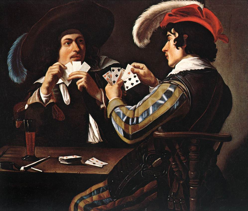 The Card Players by ROMBOUTS, Theodor