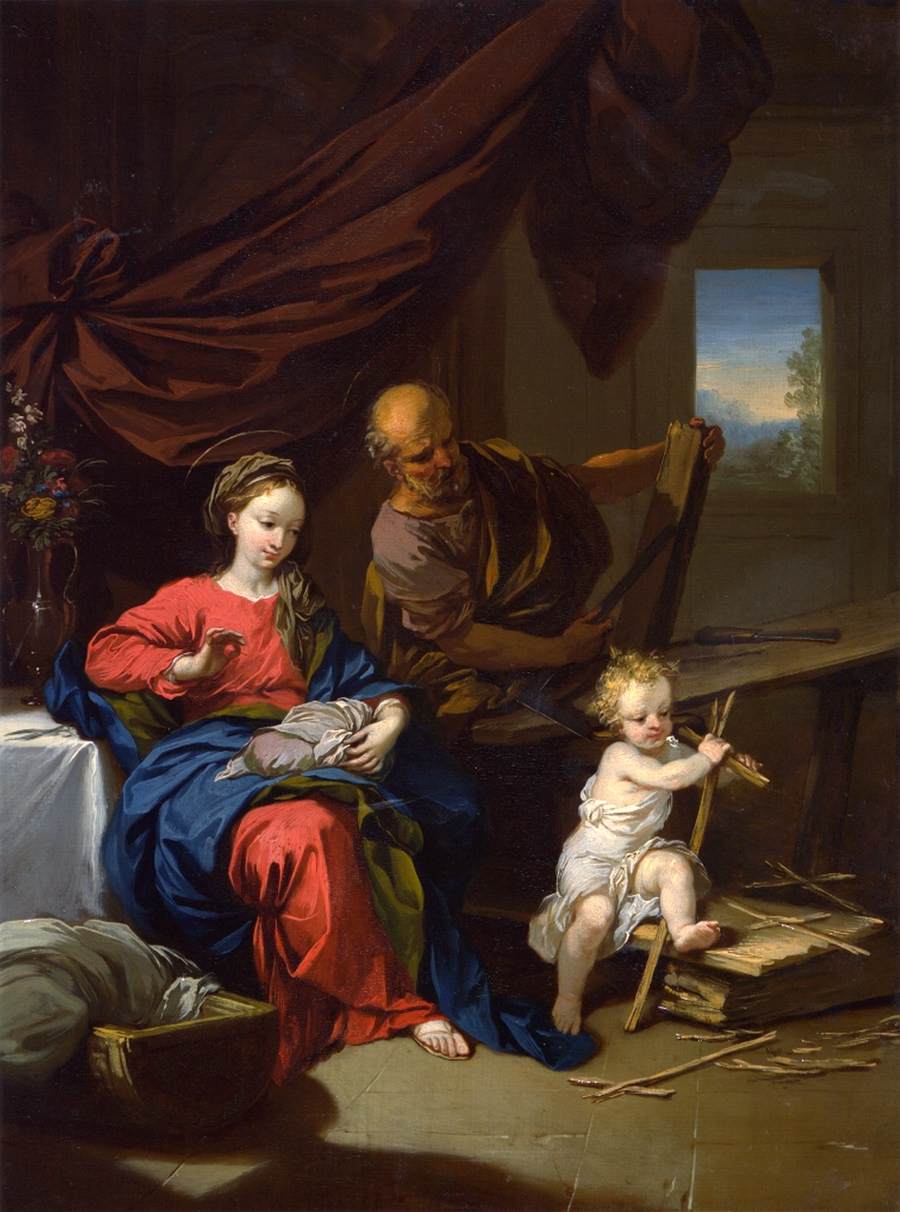 Holy Family in a Carpenter's Shop by DIETRICH, Christian Wilhelm Ernst