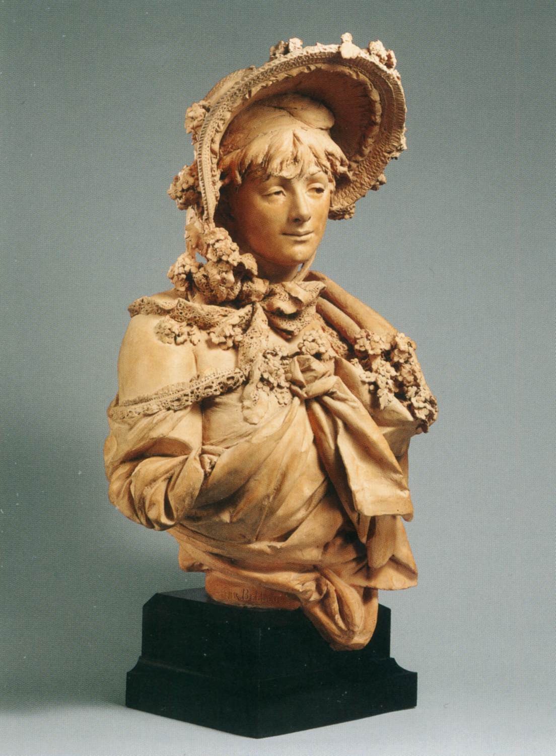 Girl in a Straw Bonnet by CARRIER-BELLEUSE, Albert-Ernest