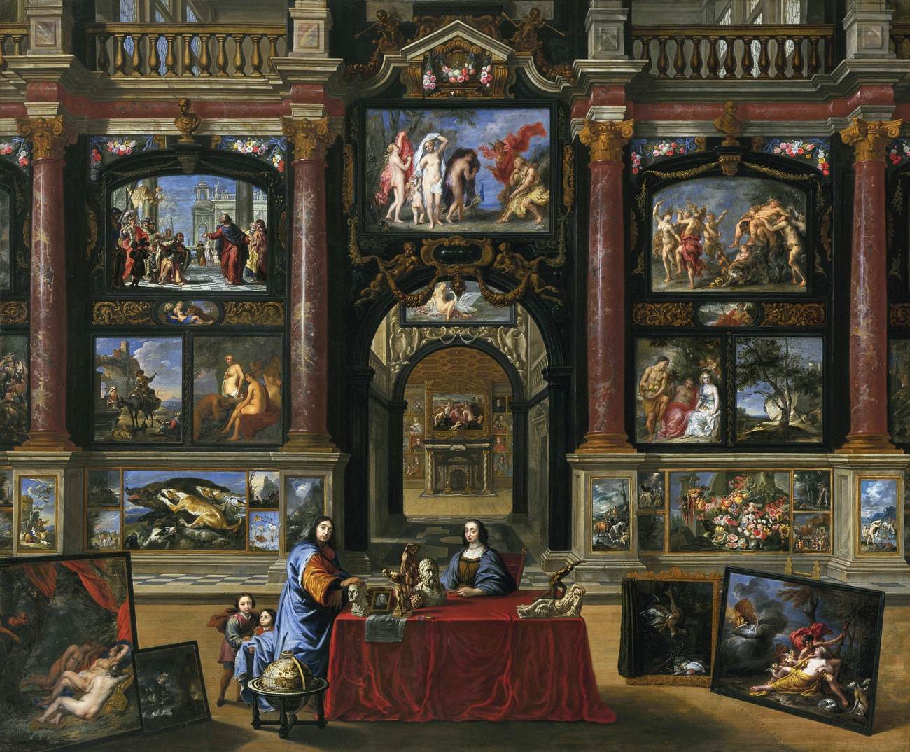 Interior with Figures in a Picture Gallery by